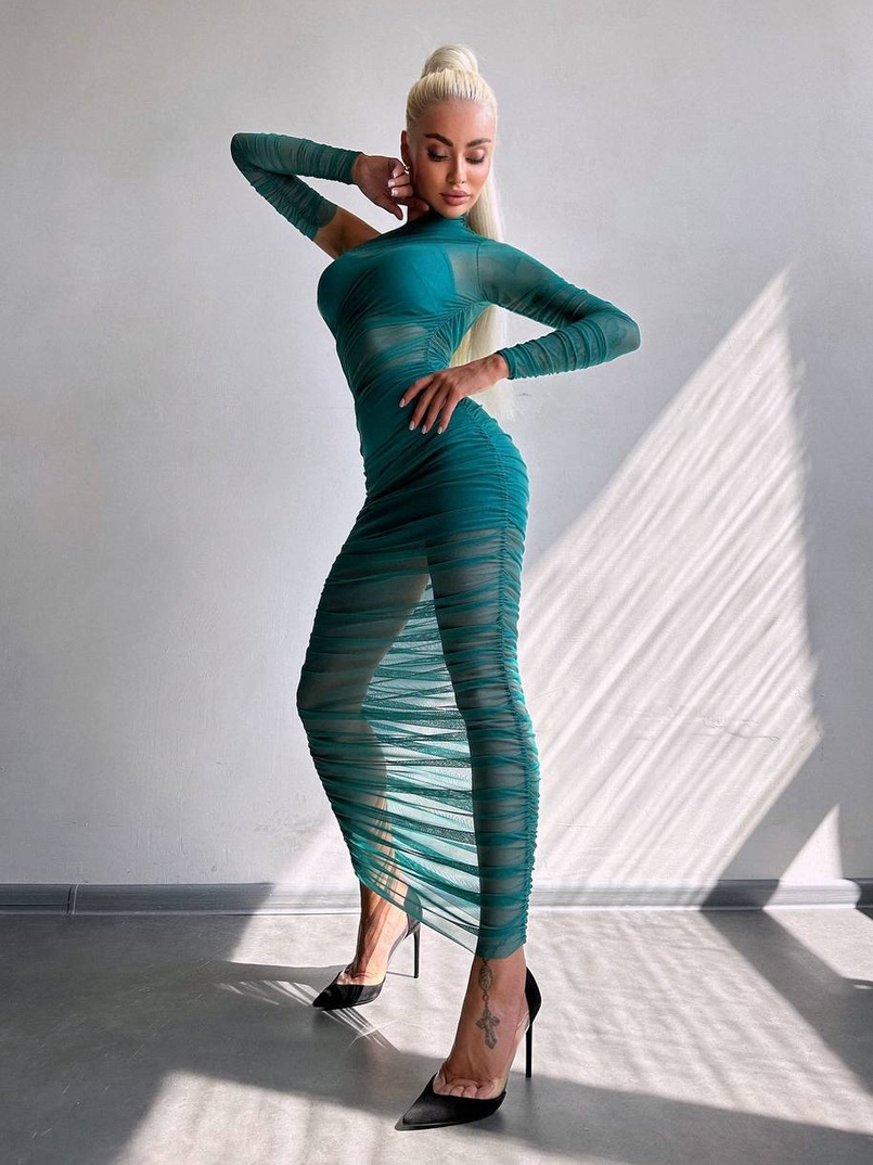 Сукня міді з драпіруванням Сукня міді з драпіруванням | PUSHKA SHOP