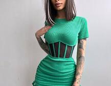 Сукня-міні з елементами корсету Довжину спідниці можна регулювати Сукня-міні з елементами корсету Довжину спідниці можна регулювати | PUSHKA SHOP