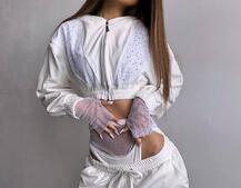 Велюровий комплект декорований стразами( бомбер+ рукавички+ штани + трусики) | PUSHKA SHOP