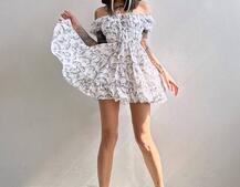 Муслинова сукня з принтом  | PUSHKA SHOP