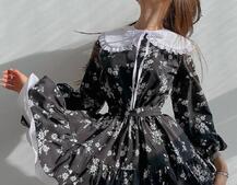 Платье со съёмным воротничком и подъюбником  | PUSHKA SHOP