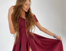 Платье-макси с разрезом | PUSHKA SHOP