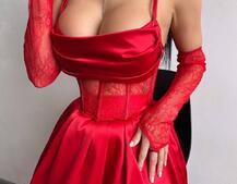 Атласний комплект: корсет + спідниця максі  | PUSHKA SHOP