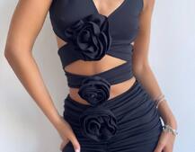 Комплект: топ та спідниця з трояндами Комплект: топ та спідниця з трояндами | PUSHKA SHOP