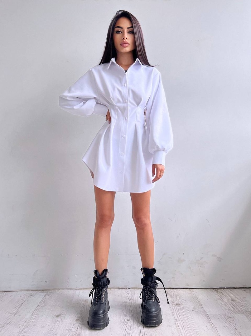 Приталена сорочка + корсет з блискавкою Приталена сорочка + корсет з блискавкою | PUSHKA SHOP