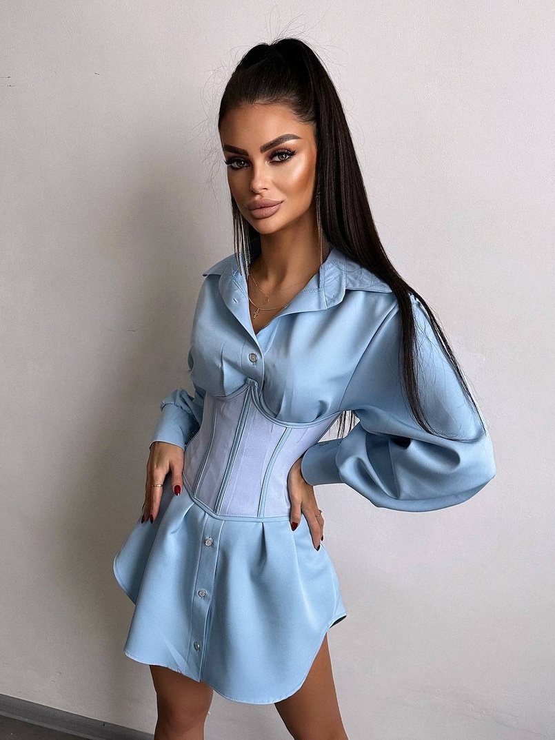 Приталена сорочка + корсет Приталена сорочка + корсет | PUSHKA SHOP