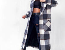 Кашемировое пальто в клетку на подкладке Кашемировое пальто в клетку на подкладке | PUSHKA SHOP