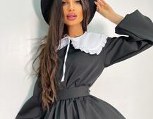 Платье со съёмным воротничком и подъюбником   Платье со съёмным воротничком и подъюбником   | PUSHKA SHOP