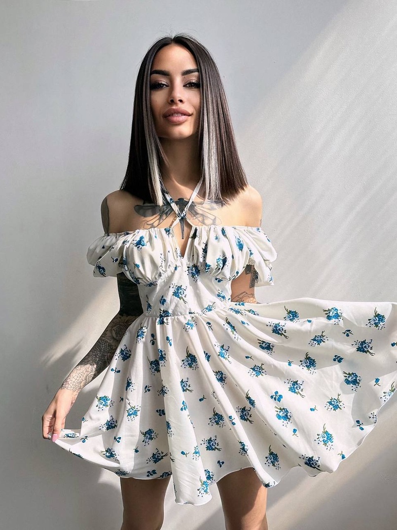 Сукня- міні у квітковий принт Сукня- міні у квітковий принт | PUSHKA SHOP