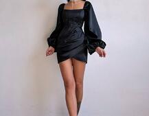 Атласний комплект: корсет + спідниця з драпіруванням Атласний комплект: корсет + спідниця з драпіруванням | PUSHKA SHOP