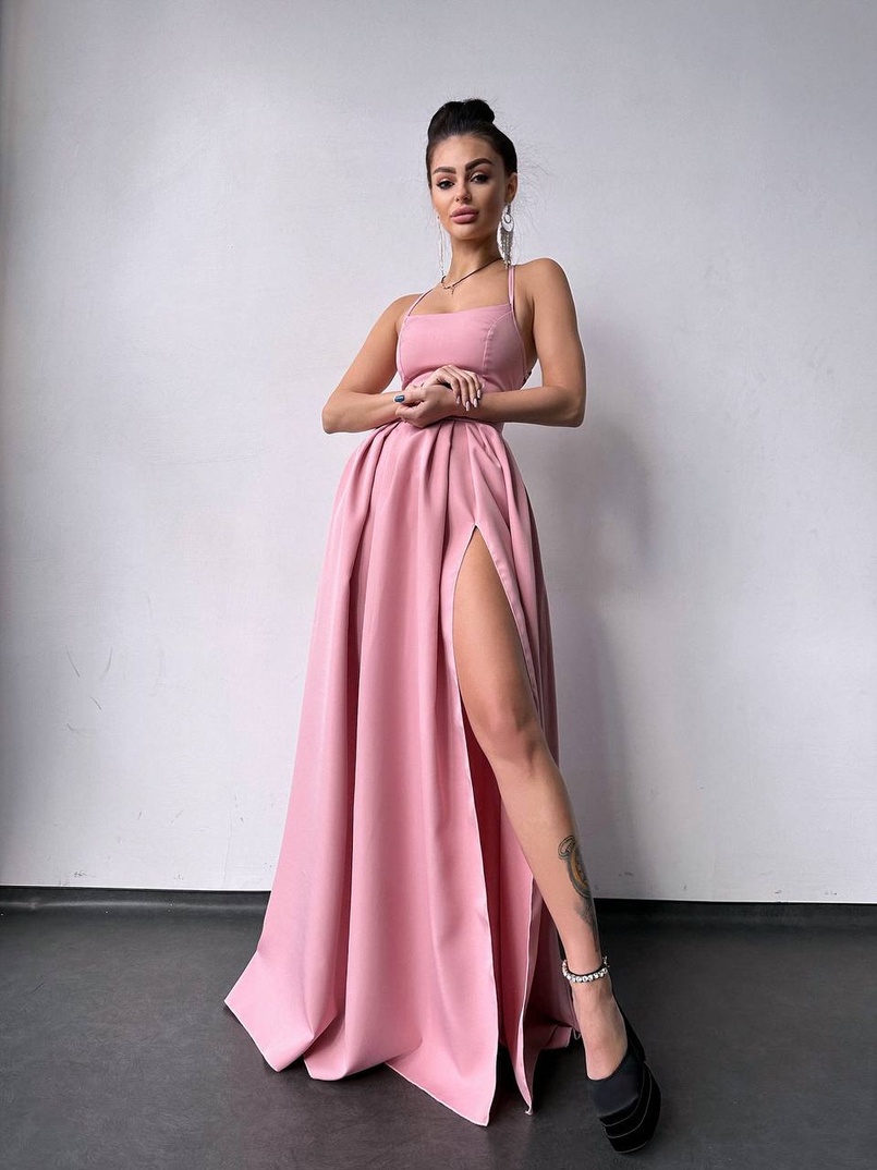 Сукня максі  зі шнурівкою на спинці | PUSHKA SHOP