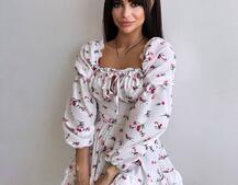 Квіткова сукня з воланами та шнуровкою по спинці Квіткова сукня з воланами та шнуровкою по спинці | PUSHKA SHOP