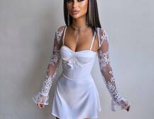 Атласна корсетна сукня-бюстьє + мереживне болеро | PUSHKA SHOP