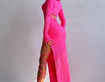 Комплект: топ + спідниця із зав‘язками на ніжку  | PUSHKA SHOP