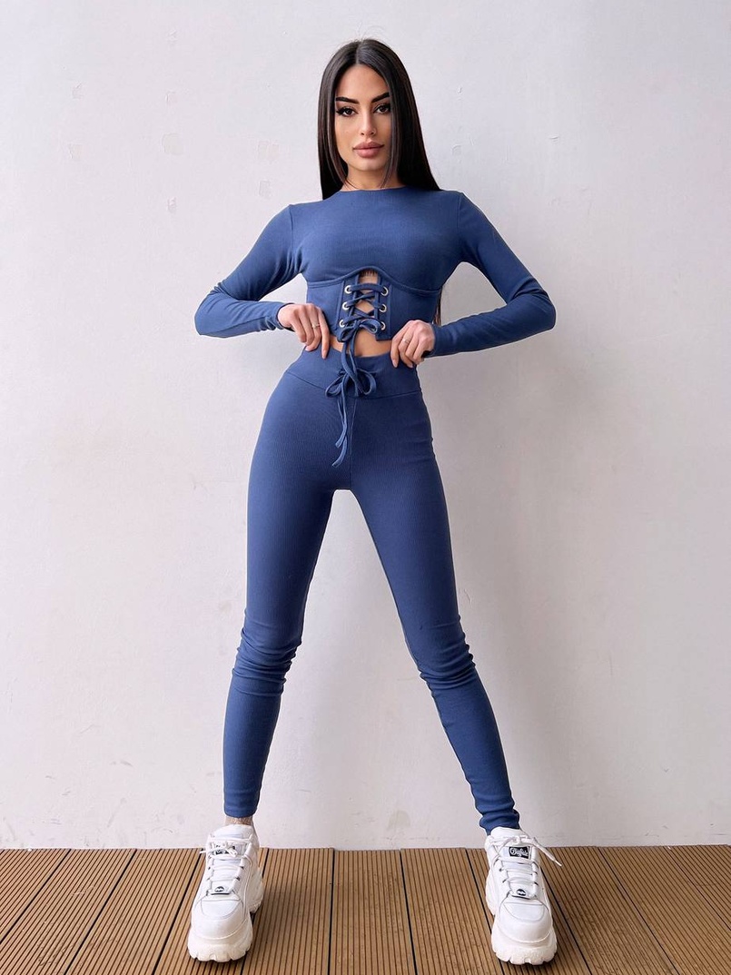 Трикотажний комплект: корсетний топ + легінси | PUSHKA SHOP