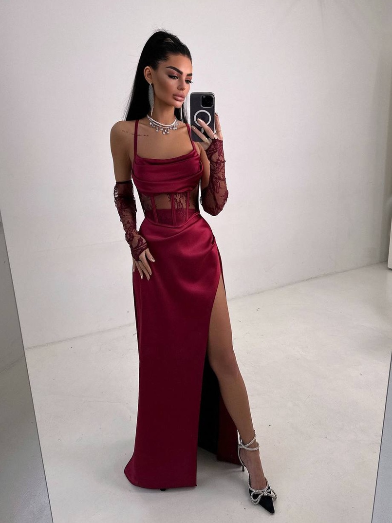 Комплект: корсет+ рукавички + спідниця максі | PUSHKA SHOP