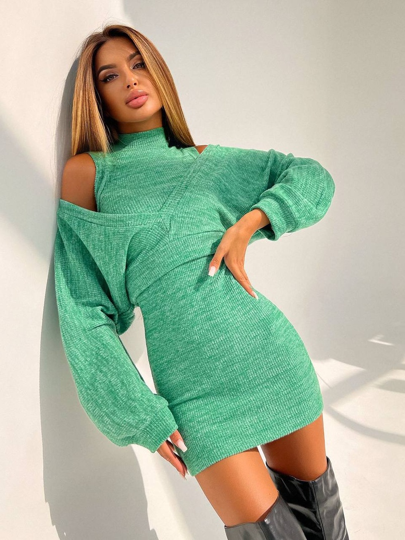 Трикотажна сукня-двійка  | PUSHKA SHOP