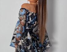 Сукня з асиметричною спідницею із сітки з вишивкою + атласний корсет на шнурівці | PUSHKA SHOP