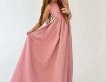 Платье макси с разрезом на юбке и запахом на груди   | PUSHKA SHOP