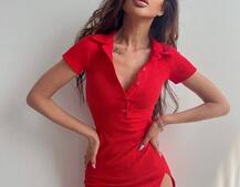 Трикотажна сукня поло з розрізом Трикотажна сукня поло з розрізом | PUSHKA SHOP