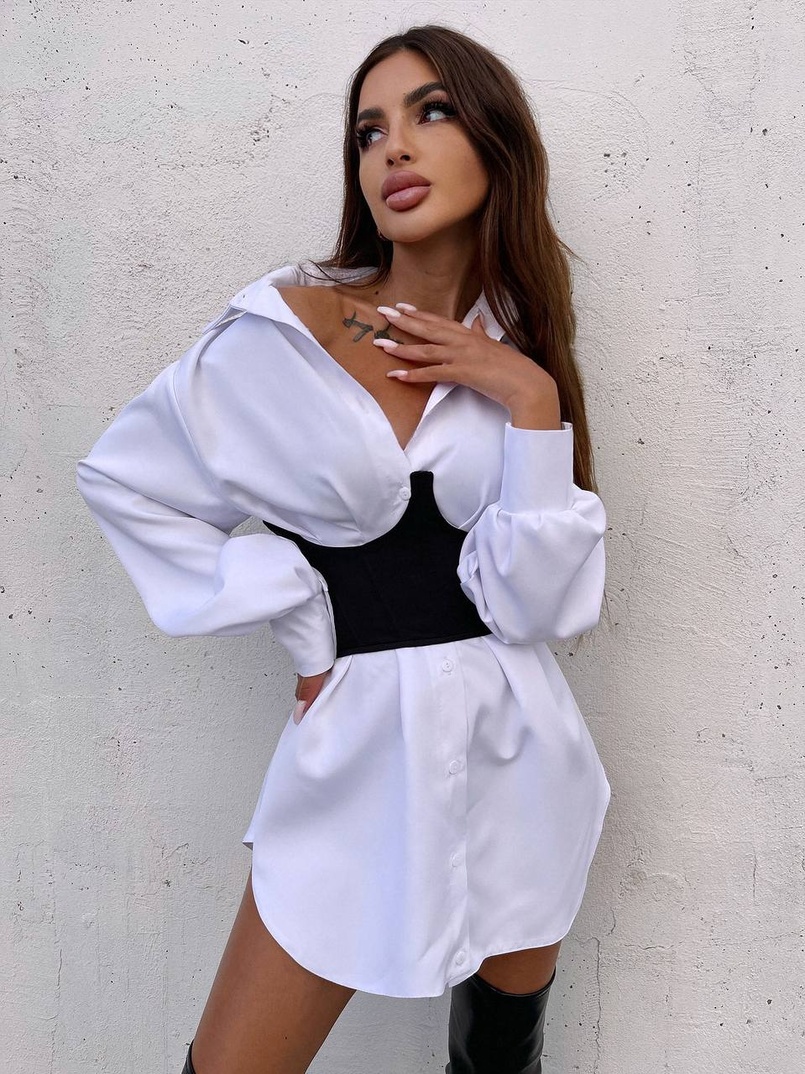 Приталена сорочка + корсет  | PUSHKA SHOP