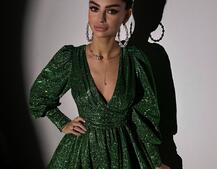 Сукня із пишною подвійною спідницею та драпіруванням  | PUSHKA SHOP