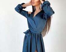 Шелковое платье макси с разрезом  Шелковое платье макси с разрезом  | PUSHKA SHOP