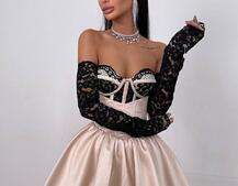 Комплект: мереживний корсет бюстьє + корсетна спідниця Комплект: мереживний корсет бюстьє + корсетна спідниця | PUSHKA SHOP