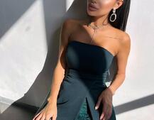 Комплект: піджак + блуза з баской + мереживна спідниця-шорти  | PUSHKA SHOP