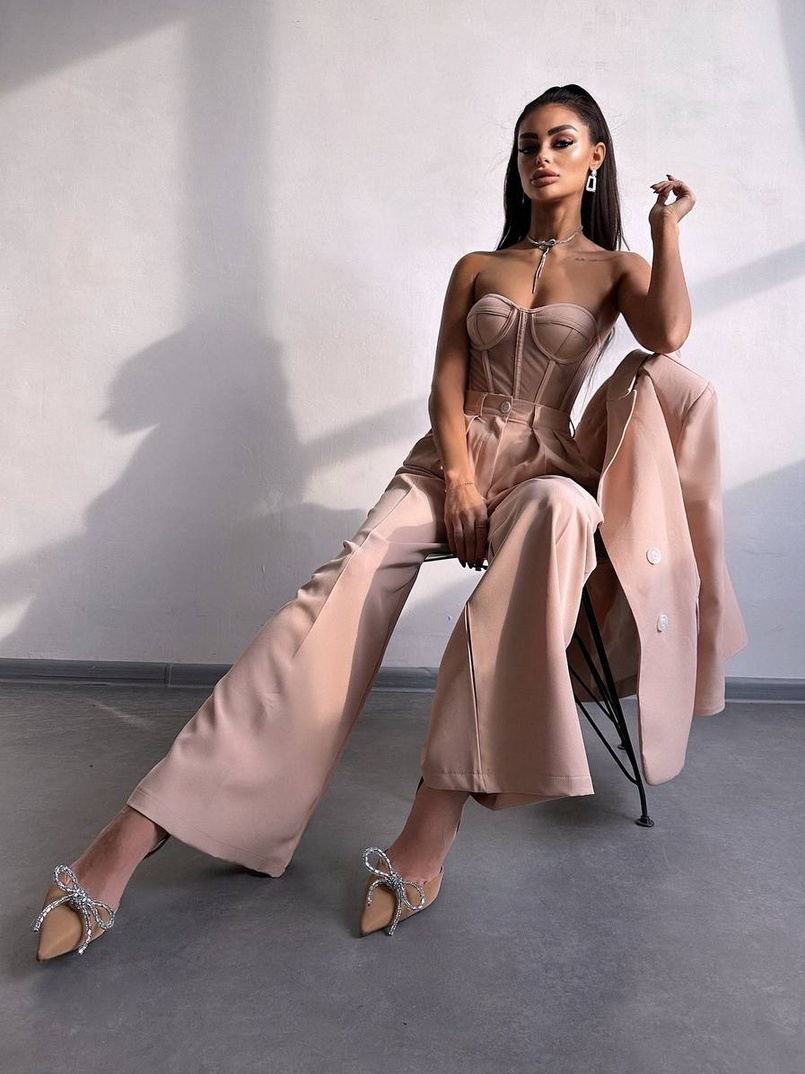 Костюм:  піджак на підкладці, штани+ корсет | PUSHKA SHOP