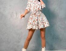 Милое цветочное платье с оборками Милое цветочное платье с оборками | PUSHKA SHOP