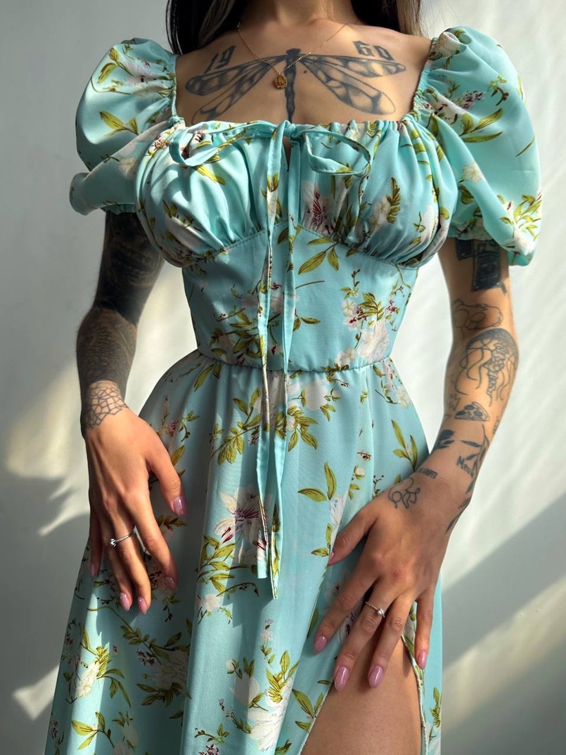 Сукня- міді з квітковим принтом Сукня- міді з квітковим принтом | PUSHKA SHOP