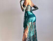 Мереживна сукня максі з рукавичками  | PUSHKA SHOP