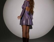 Блискуча сукня з відкритою  спинкою | PUSHKA SHOP