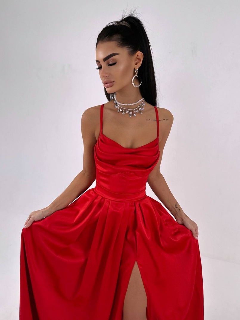 Атласний комплект: корсет + спідниця максі Атласний комплект: корсет + спідниця максі | PUSHKA SHOP