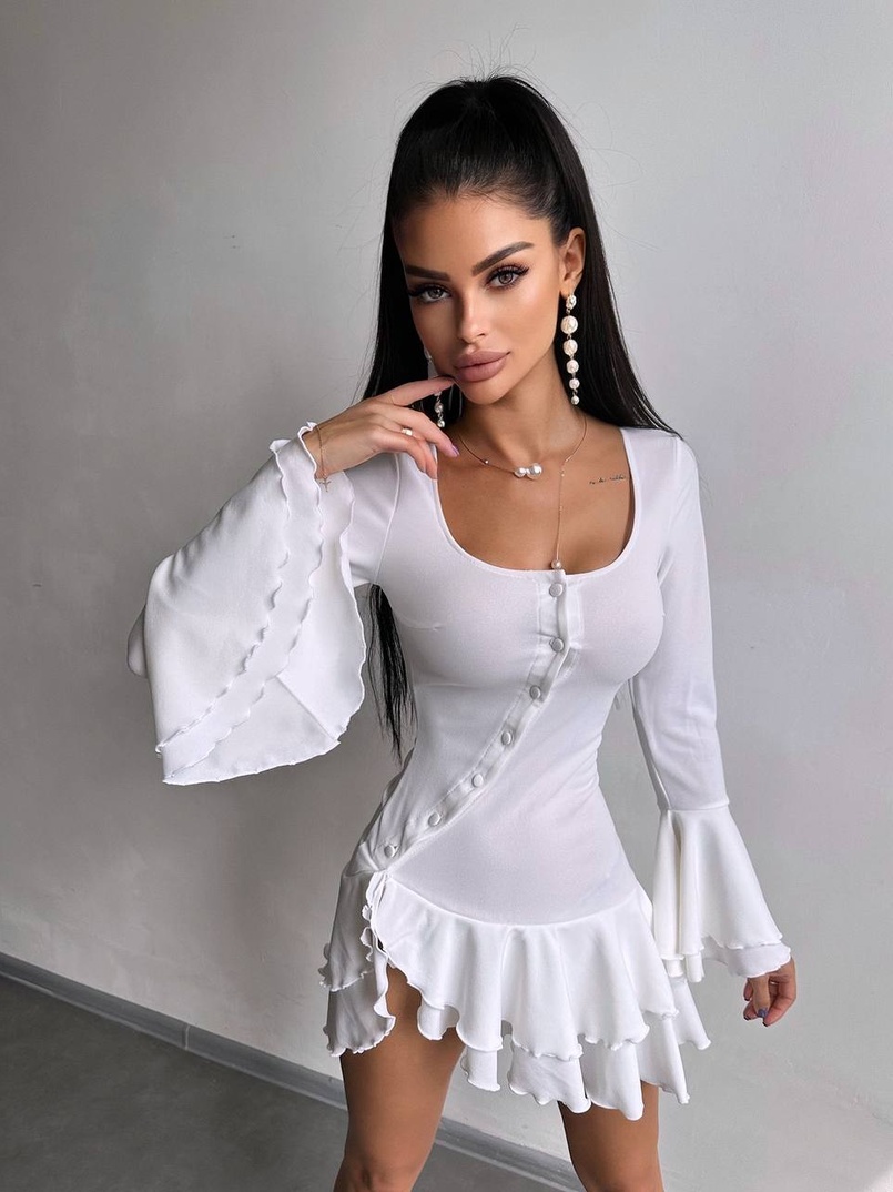 Сукня з з воланами на ґудзиках Сукня з з воланами на ґудзиках | PUSHKA SHOP