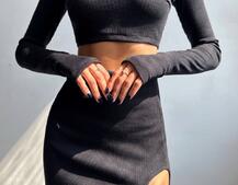 Комплект: топ + спідниця із зав‘язками на ніжку Комплект: топ + спідниця із зав‘язками на ніжку | PUSHKA SHOP