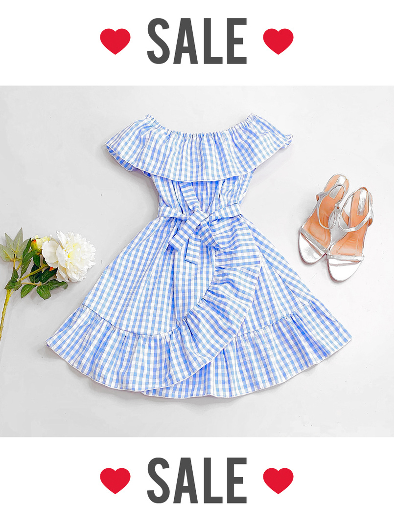 Хлопковое летнее платье в клетку Хлопковое летнее платье в клетку | PUSHKA SHOP