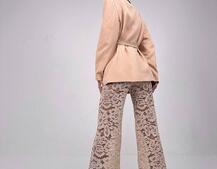 Комплект: мереживний корсет бюстьє + штани + піджак  | PUSHKA SHOP