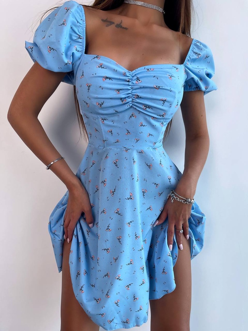 Сукня- міні у квітковий принт Сукня- міні у квітковий принт | PUSHKA SHOP