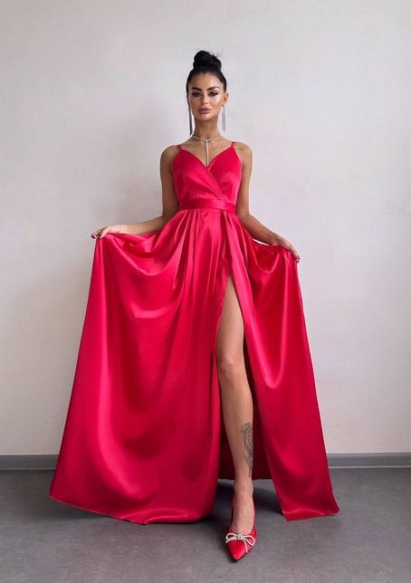 Атласна сукня максі  | PUSHKA SHOP