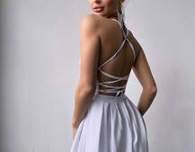 Сукня максі зі шнурівкою на спинці Сукня максі зі шнурівкою на спинці | PUSHKA SHOP