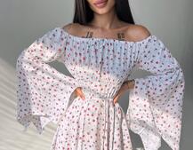 Сукня асиметричного крою з розкльошеними рукавами + корсет декорований стразами Ручна робота Сукня асиметричного крою з розкльошеними рукавами + корсет декорований стразами Ручна робота | PUSHKA SHOP