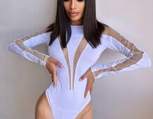 Боді із вставками сітки | PUSHKA SHOP