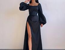 Атласний комплект: корсет + спідниця  максі з драпіруванням | PUSHKA SHOP