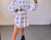 Приталена сорочка з принтом | PUSHKA SHOP