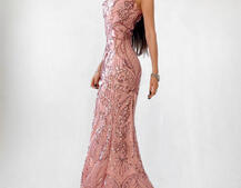 Блестящее платье-макси с узорами из пайеток Блестящее платье-макси с узорами из пайеток | PUSHKA SHOP