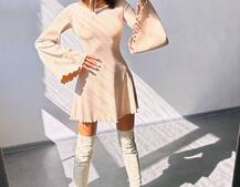 Трикотажна сукня зі шнурівкою на спинці    | PUSHKA SHOP