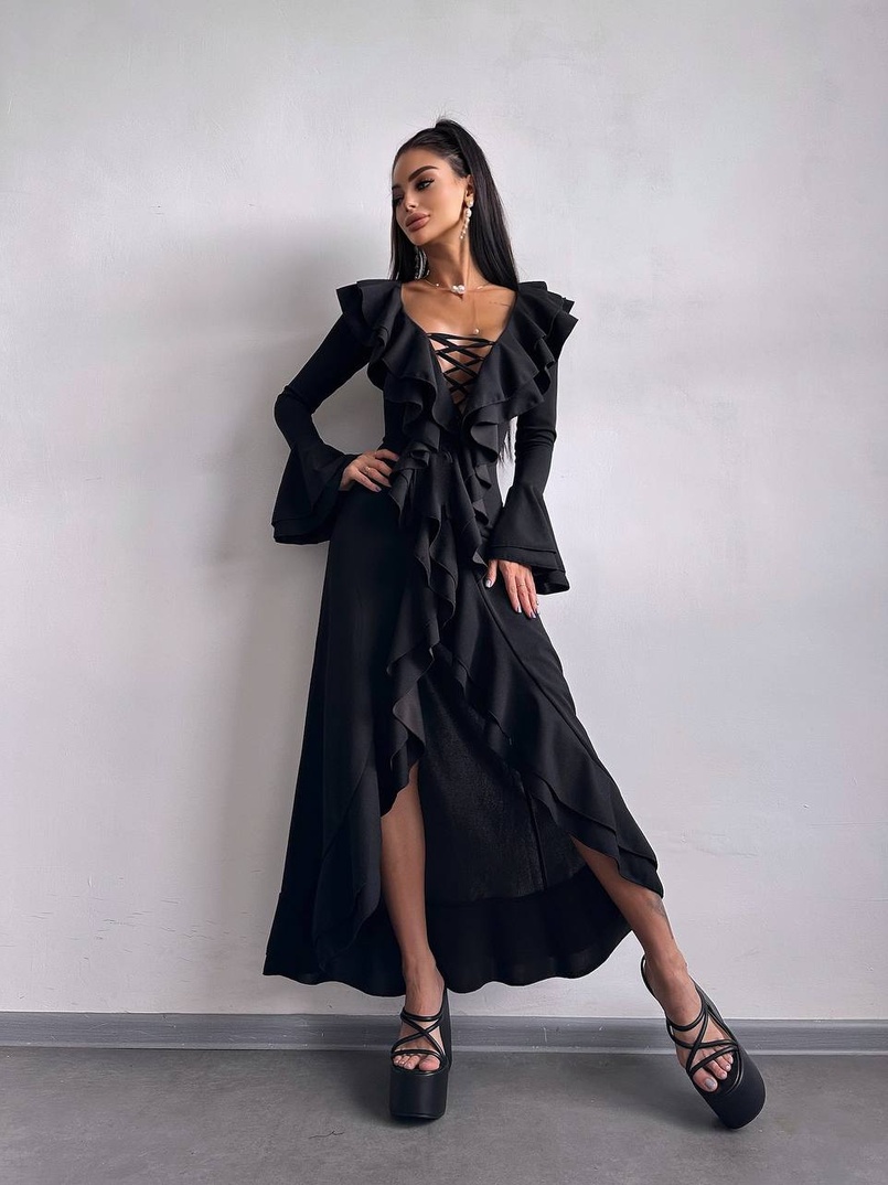 Сукня з воланами  | PUSHKA SHOP