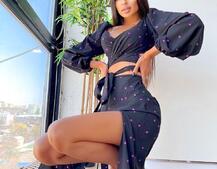 Костюм в горошек с завязками на талии Костюм в горошек с завязками на талии | PUSHKA SHOP